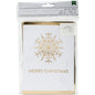 Christmas Cards and Envelopes Gold Foil Snowflake