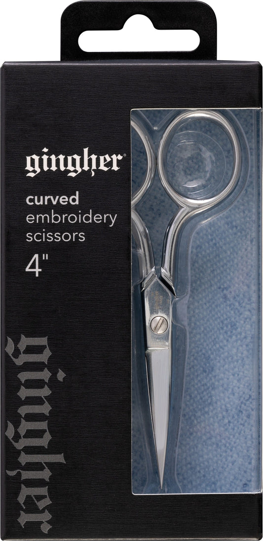 Gingher Curved Embroidery Scissors 4 W Leather Sheathinch 1 Pack of 1 Piece