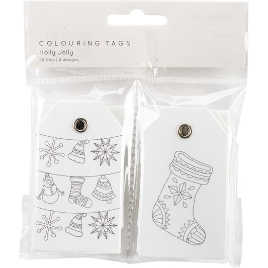 KaiserColour Coloring Tag Pack Holly Jolly