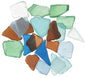 Faux Sea Glass in Mesh Bag Multicolor Rainbow 1 lb