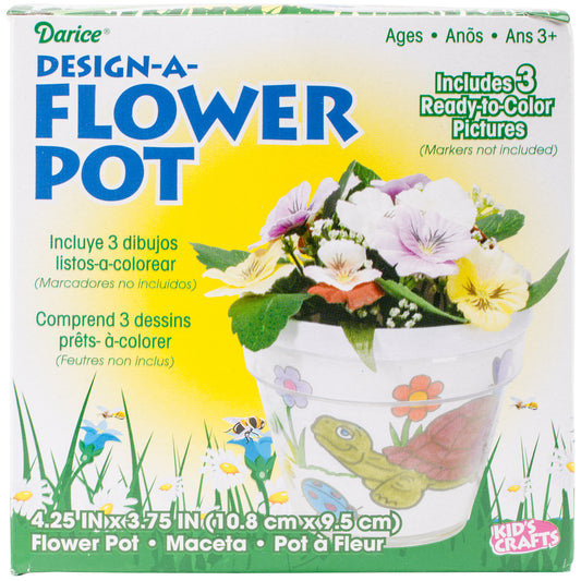 Design A Flower Pot 3.5 Inches White