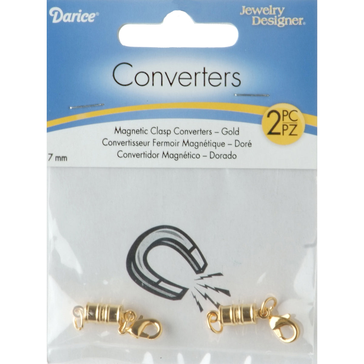 Magnetic Clasp Converter 7 mm Gold