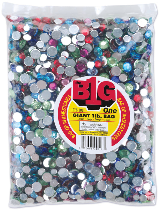 Assorted Round Rhinestones 1 lb