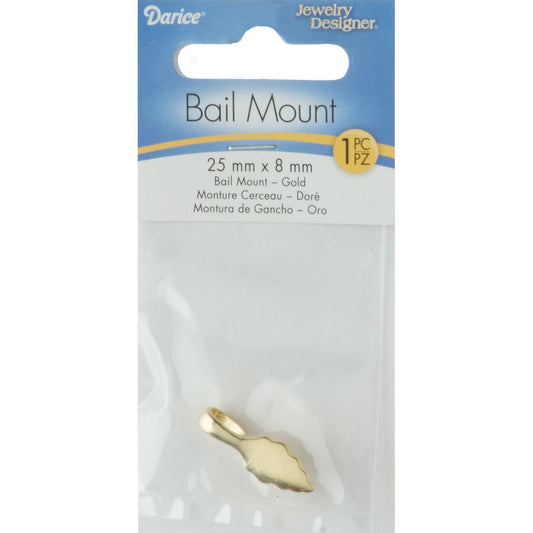 Jewelry Designer Slimpack Bail Mount Gold 25 mm X 8 mm