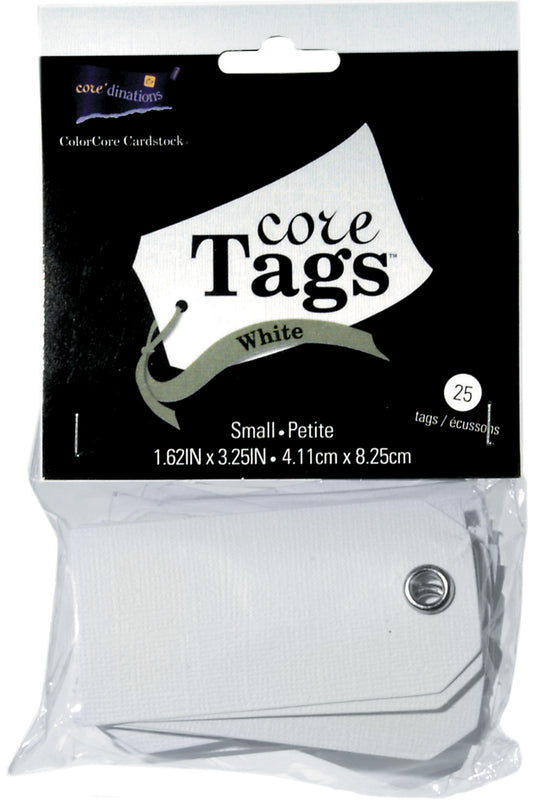 Core Small Tags 1.625 X3.25 Inches White