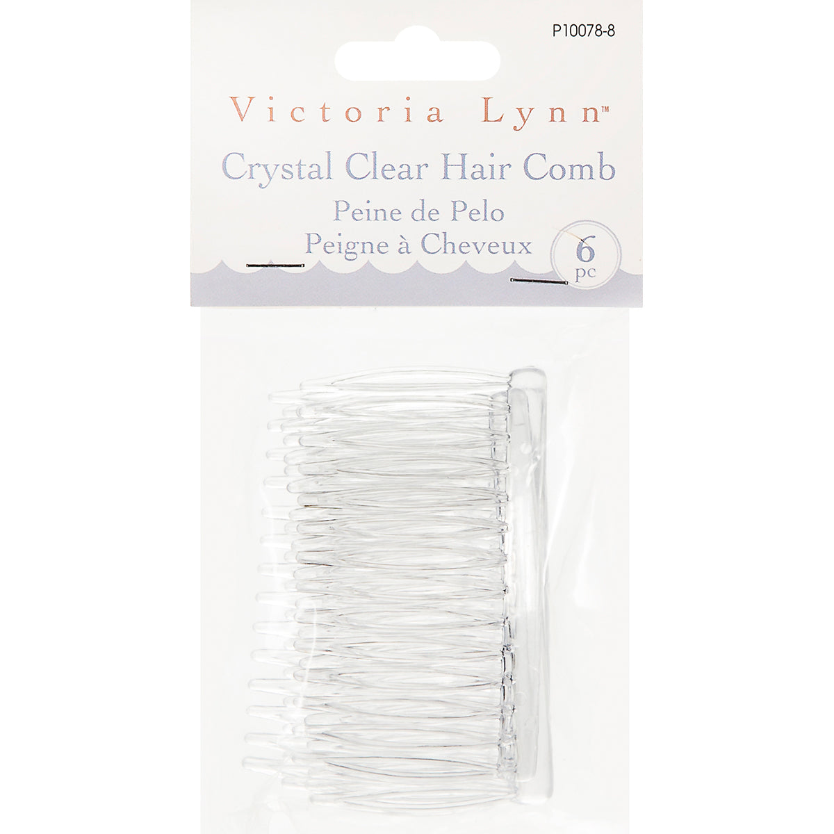 Hair Combs Clear Plastic 42 X 70mm