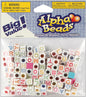 Alphabet Beads 6 mm White with Multicolor Letters