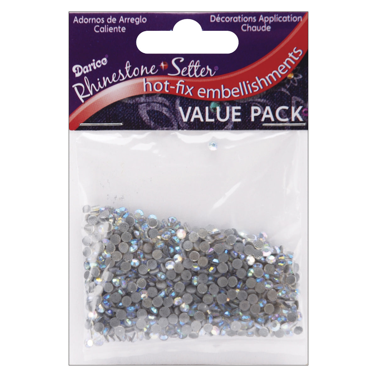 Rhinestone Setter Hot Fix Glass Stones 3 mm Crystal Ab