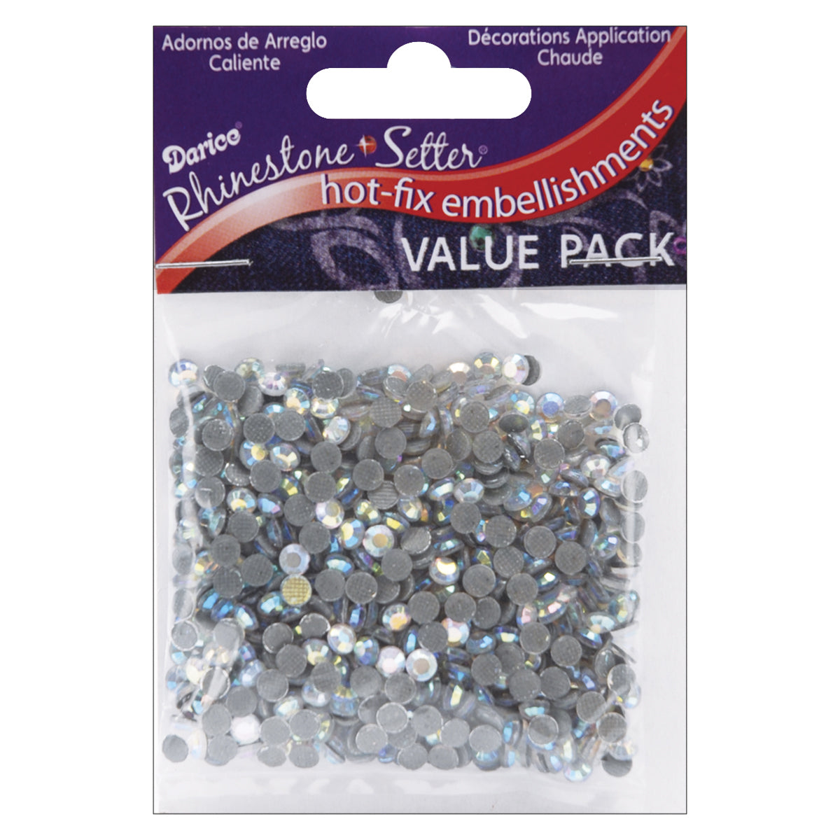 Rhinestone Setter Hot Fix Glass Stones 4 mm Crystal Ab