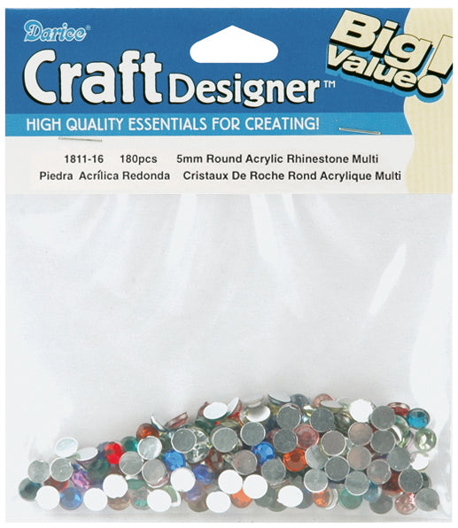 Rhinestones Round 5 mm Multi