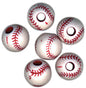 Team Sport Beads Acrylic Baseball Red and White 12mm