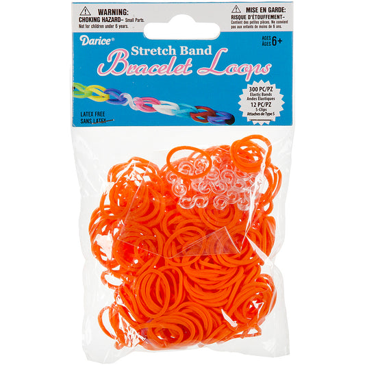 Stretch B and Bracelet Loops With S Clips Orange