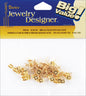 Flat Pad Earring Posts and Butterfly Clutches 6 mm Gold Plated