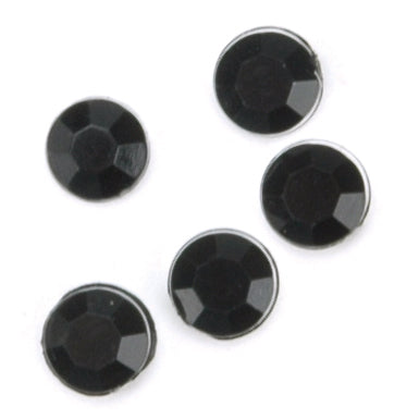 Round Rhinestones Embellishment 5mm Jet