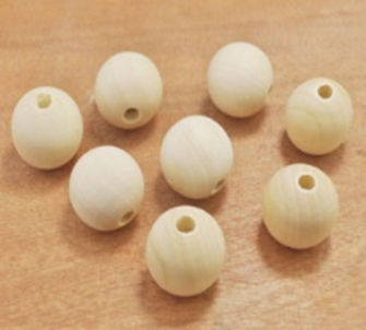 Wood Beads 20Mm Unfinished