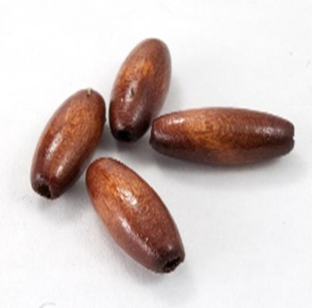 Package Wood Beads 13X25Mm Oval