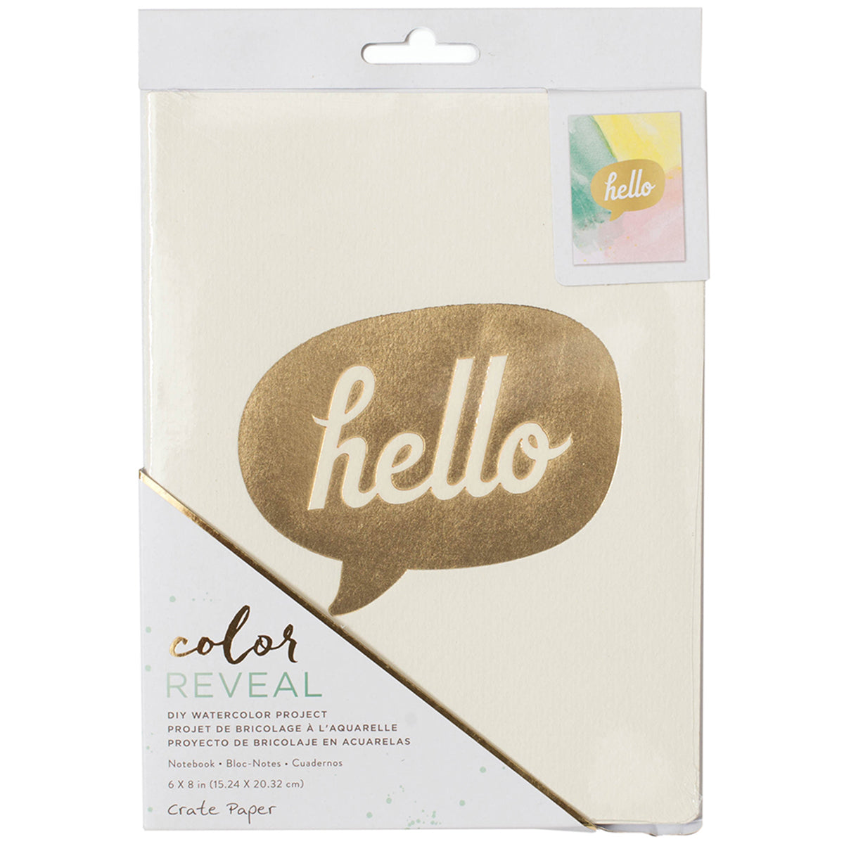 Color Reveal Collection Watercolor Notebook 6 X 8 Hello