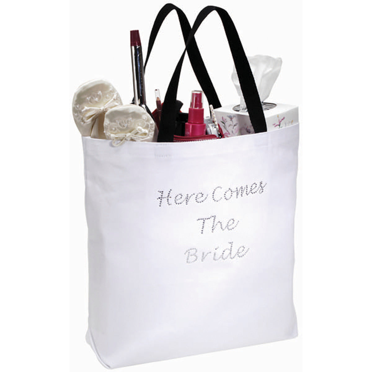 Tote Here Comes the Bride White 18 inches