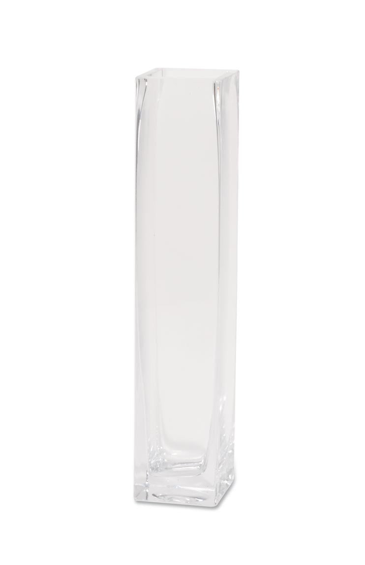 Bud Vase Clear Glass 10 Inches