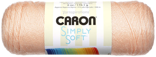 Spinrite Caron Simply Soft Solids Yarn Light Country Peach 1 Pack of 1 Skeins