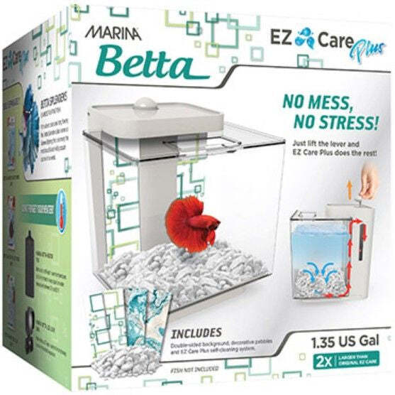 Marina Betta EZ Care Plus Aquarium Kit 1.35 gallon White