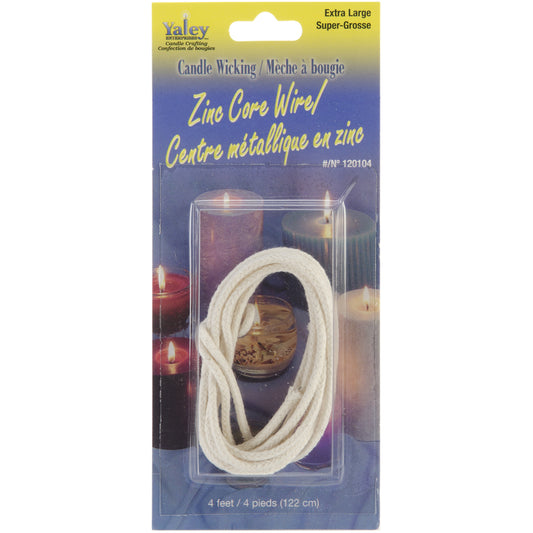 C and le Wicking Zinc Core Wire Extra Large 4 Feet