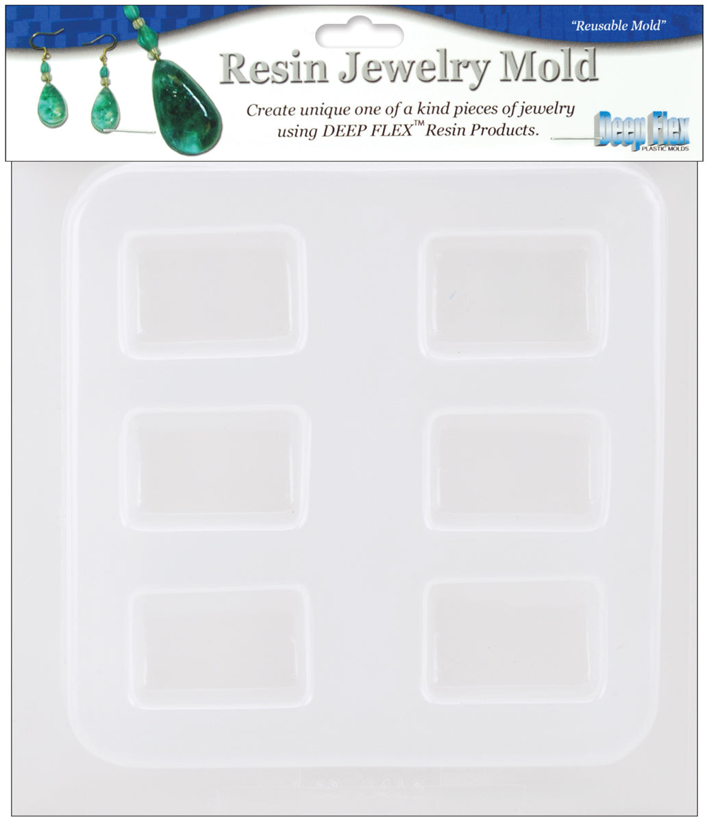 Resin Jewelry Reusable Plastic Rectangle Mold 6.5 X 7 Inches