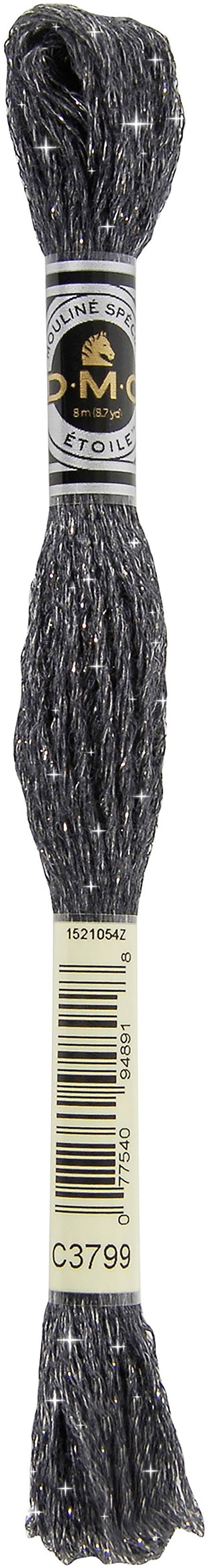 DMC 6 Str and Etoile Embroidery Floss 8.7yd Very Dark Pewter Gray