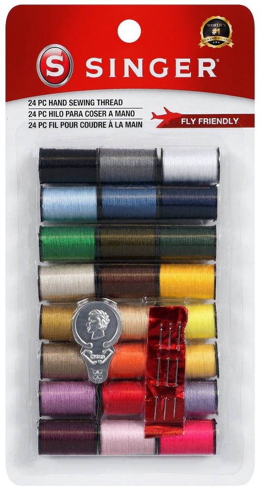 Singer Polyester Thread 10yd 24 Per Pkg Assorted Colors