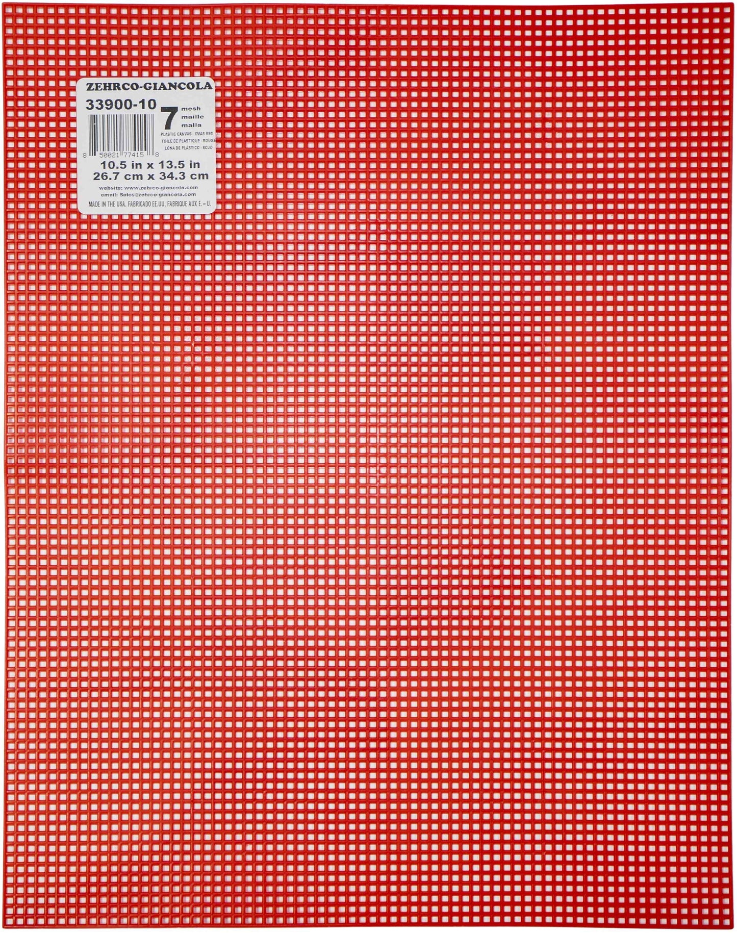 Zehrco Giancola Plastic Canvas 7 Count 13 1 2inches X 10 1 2inches Christmas Red