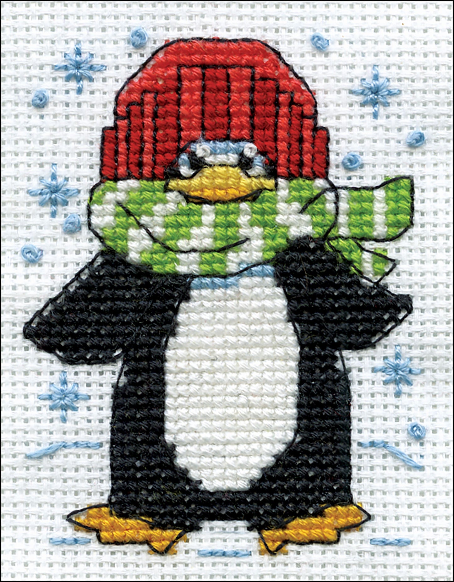 Design Works Counted Cross Stitch Kit 2 X3 inch Penguin 14 Count inch