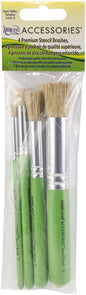 Americana Premium Stencil Brush Set 4 Per Pkg