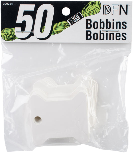 Janlynn Cardboard Floss Bobbins-50 Per Pkg