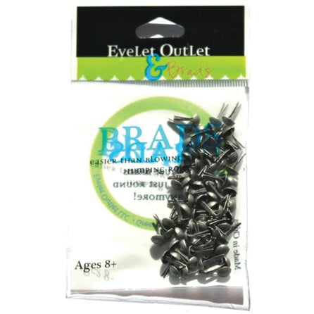 Eyelet Outlet Round Brads 4mm 70 Per Pkg Brushed Silver