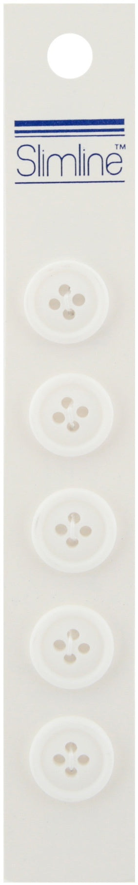 Blumenthal Lansing Slimline Buttons -White 4-Hole 5/8 inch 5 Per Pkg