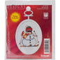 Janlynn Mini Counted Cross Stitch Kit 2.75 Oval Skiing Dude 18 Count inch