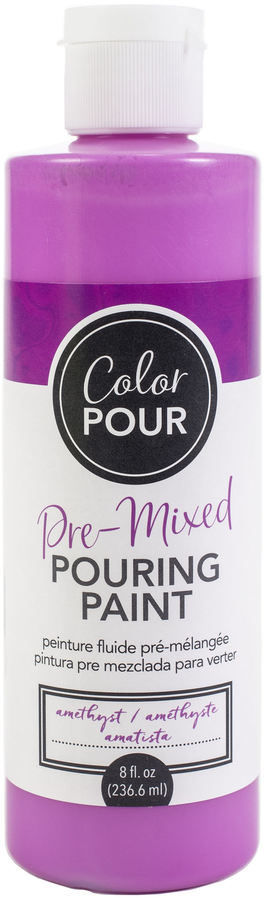 American Crafts Color Pour Pre Mixed Paint 8oz Amethyst