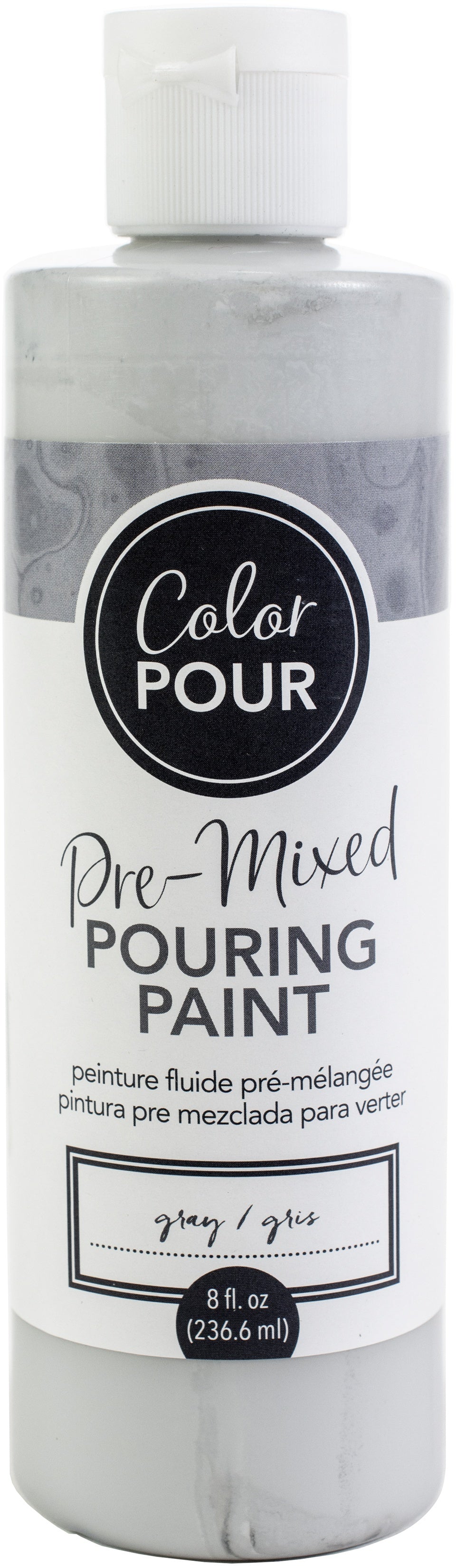 American Crafts Color Pour Pre Mixed Paint 8oz Gray