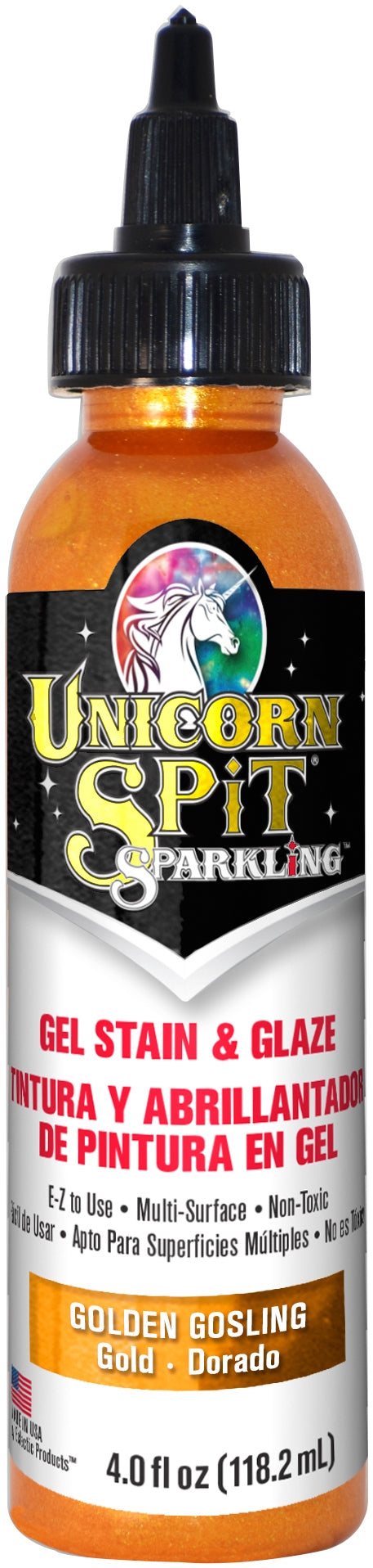 Unicorn Spit Sparkling Wood Stain and Glaze 4oz Golden Gosling