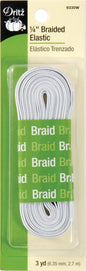 Dritz Braided Elastic 1 Per 4Inch X3yd White