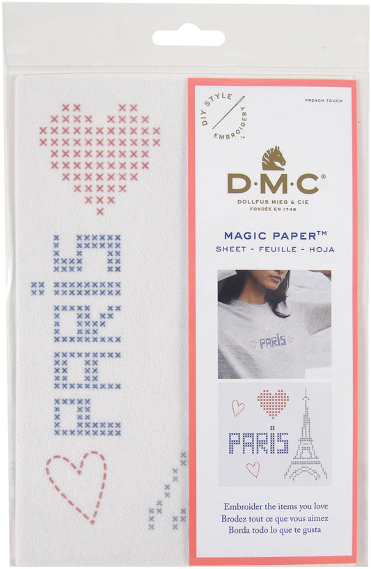 DMC Magic Paper Pre Printed Needlework Designs French Touch Cross Stitch