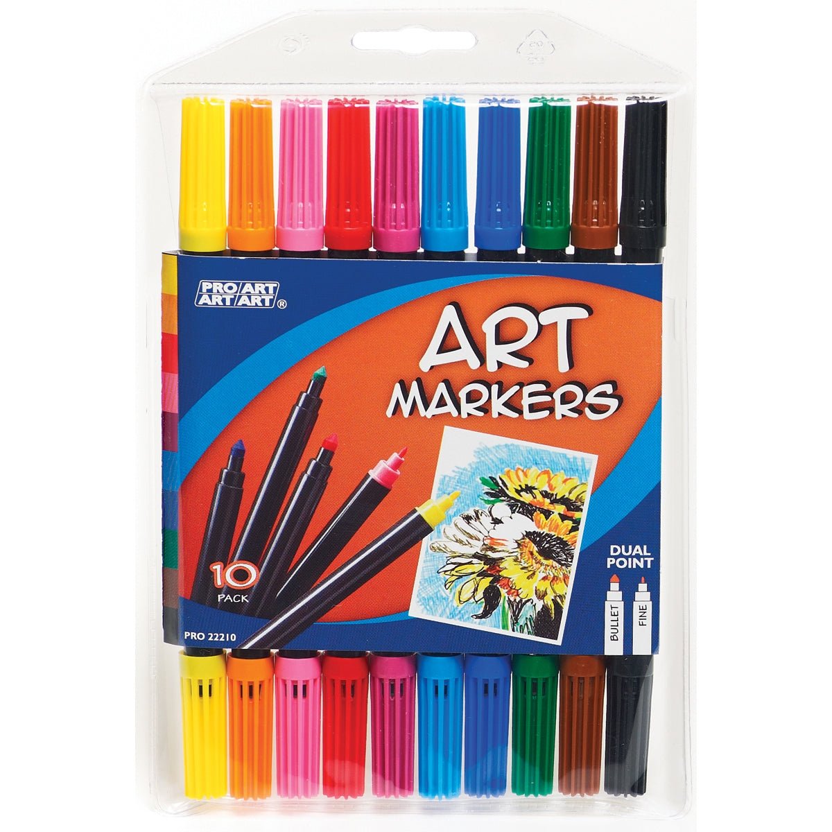 Pro Art Dual Point Art Markers 10 Per Pkg