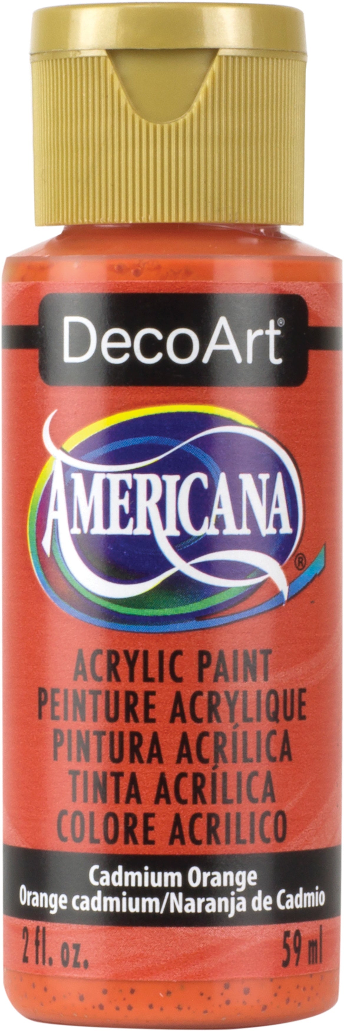 Americana Acrylic Paint 2oz Cadmium Orange Transparent