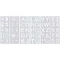 Stencil Sheet Set 13 inch X4.5 inch 6 Per Pkg Alphabet, Numbers and Symbols 2 inch