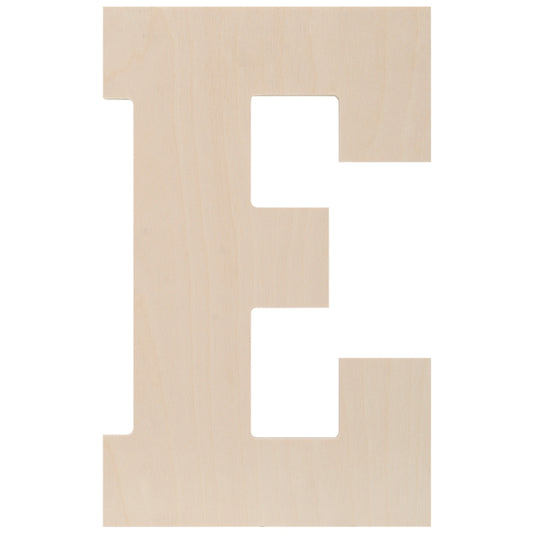 Baltic Birch Collegiate Font Letters and Numbers 13 E inch