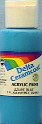 Ceramcoat Acrylic Paint 2oz Azure Blue Semi Opaque