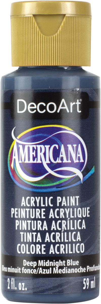 Americana Acrylic Paint 2Oz Deep Midnight Blue Opaque