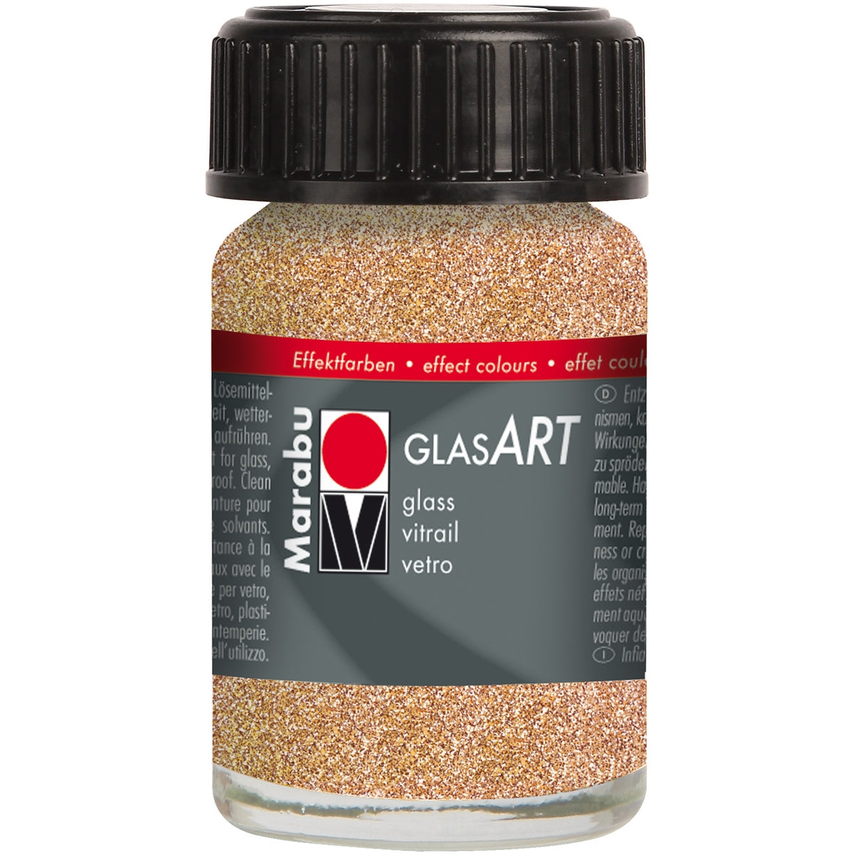 Marabu GlasArt 15ml Glitter Red Gold