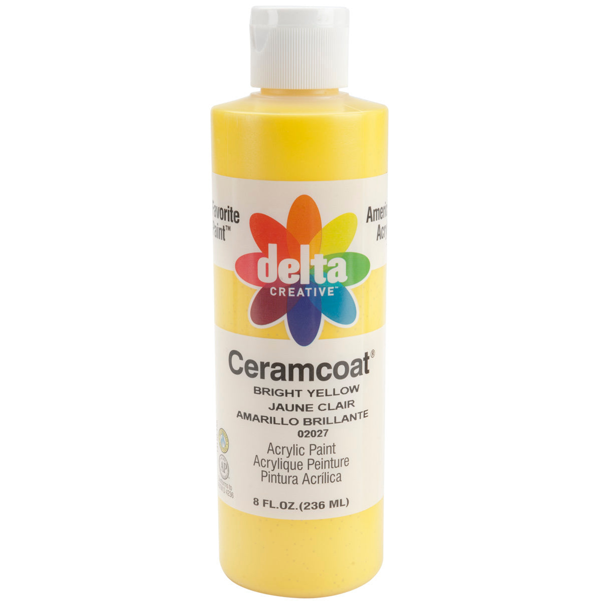 Ceramcoat Acrylic Paint 8oz Bright Yellow Transparent