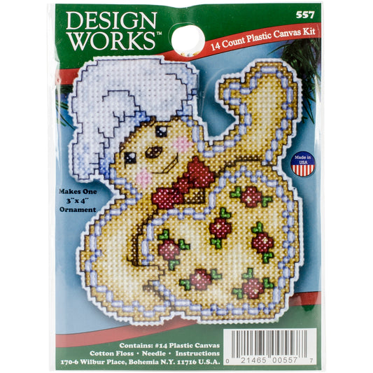 Design Works Plastic Canvas Ornament Kit 4 X3 inch Gingerbread 7 Count inch